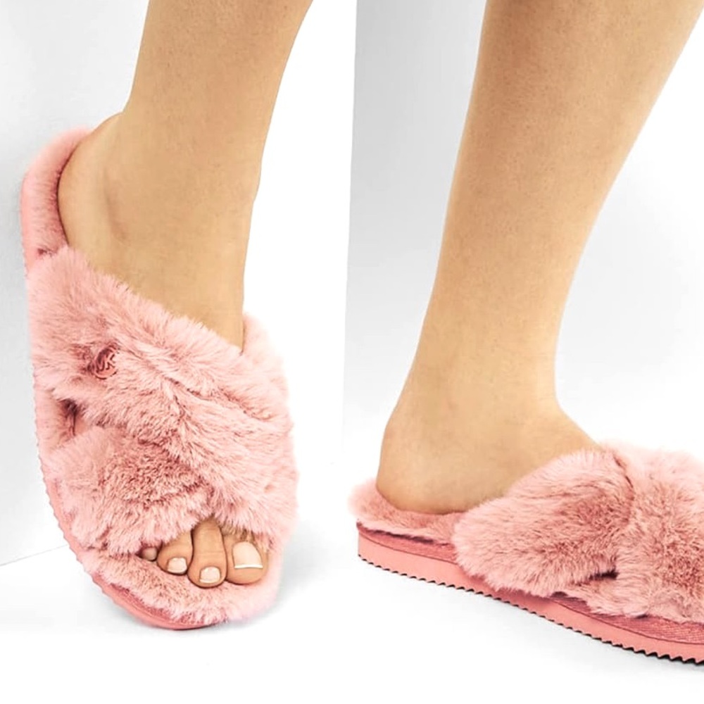 Michael Kors Lala Fuzzy Slippers